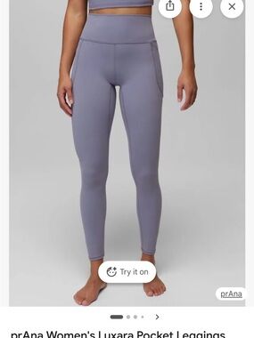 prAna Women's High-Rise Luxara Pocket Leggings —salmon